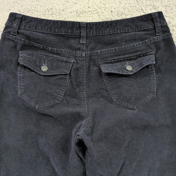 St. John's Bay Women's Corduroy Pants 14P Petite Bootcut Navy Blue Casual Fall - Picture 10 of 10